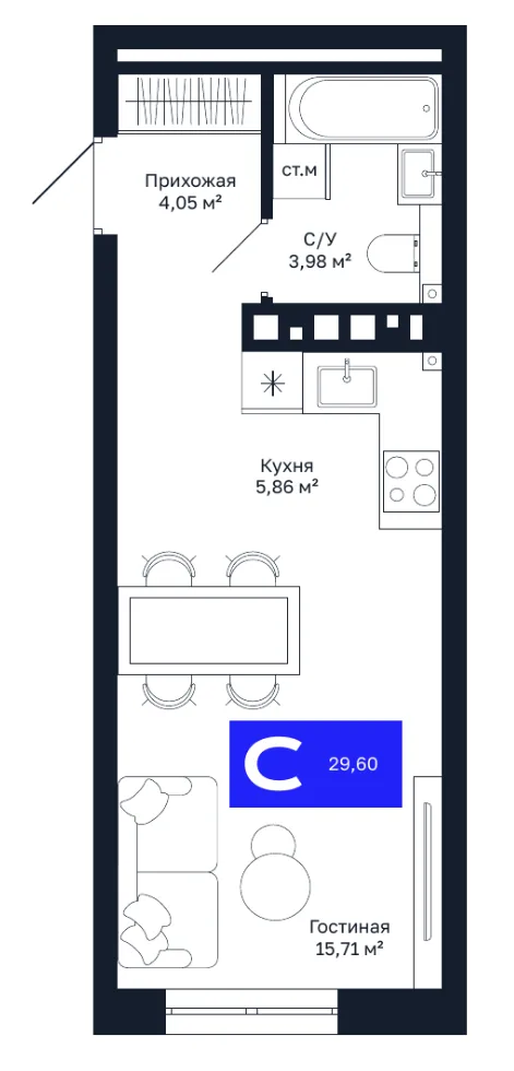 Планировка квартиры №439